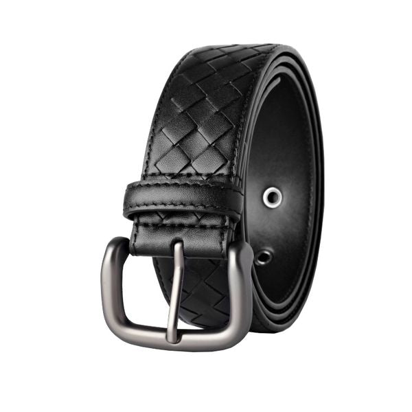 Western Hand Braided Leather Men Belt Fashion Weave Pattern Jeans Causal Pants Leather Belt for Men