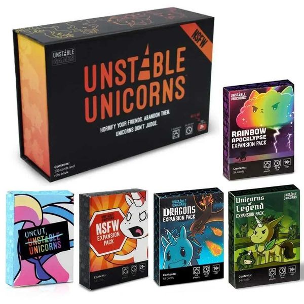 New Unstab Unicorns Board English Family Party Expansion Basic version Of ic Board GamesXJ241213