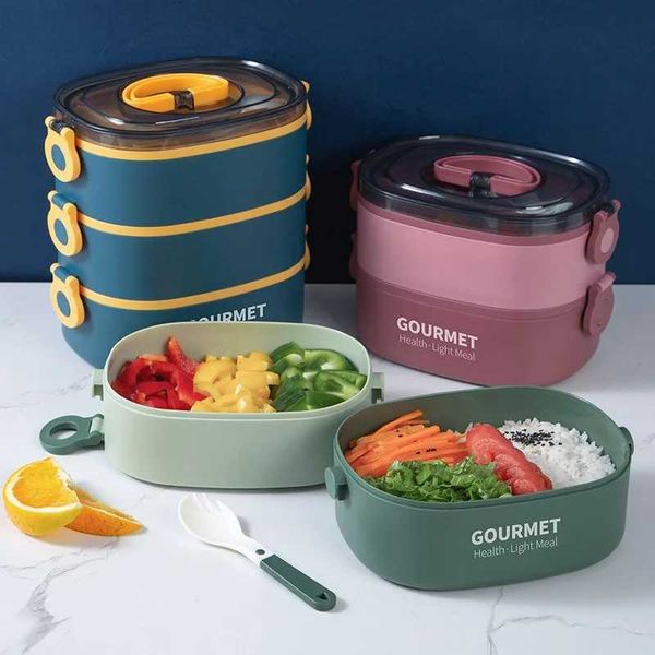 Packaging box lunch box stackable 3-layer food container leak-proof portable large-capacity packaging box microwave safe packaging box Y2501
