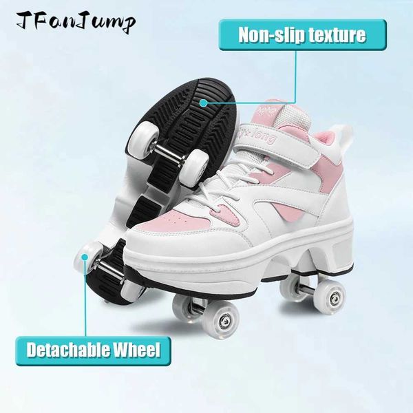 Inline Roller Skates Girls Pink Skate Shoes Sneakers With Wheels Children Rollerskates Fashion Outdoor Sports Gifts H240906P7JF