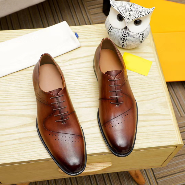 Luxury Mens Leather Shoes High Quality Men&#039;s Shoes Fashion Oxford Wedding Men Dress Leather Shoes 2025 Gentleman Office Man Shoe