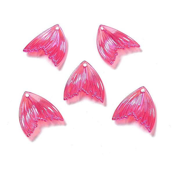 Placage uv pendentifs acryliques transparents irisés arc-en-ciel