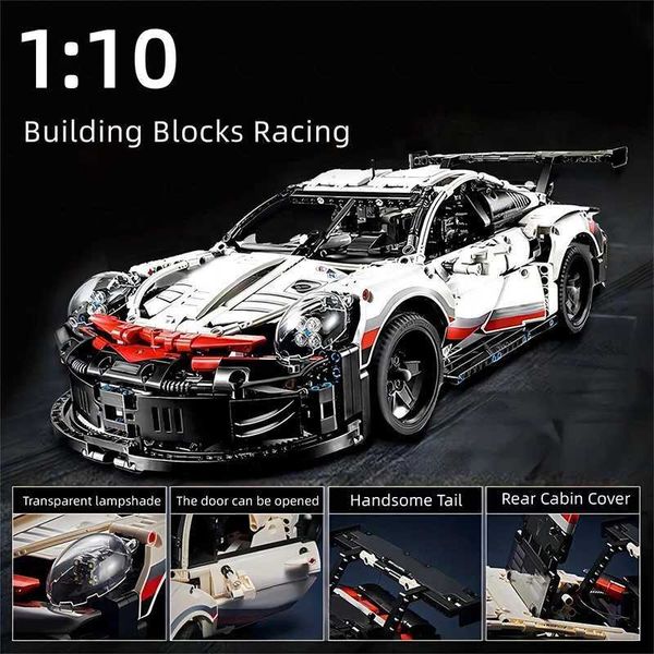 Technical supercar building kit 1 10 Scale Car 42096 model building block toy collective race car suitable for boys over 14 years old W24101