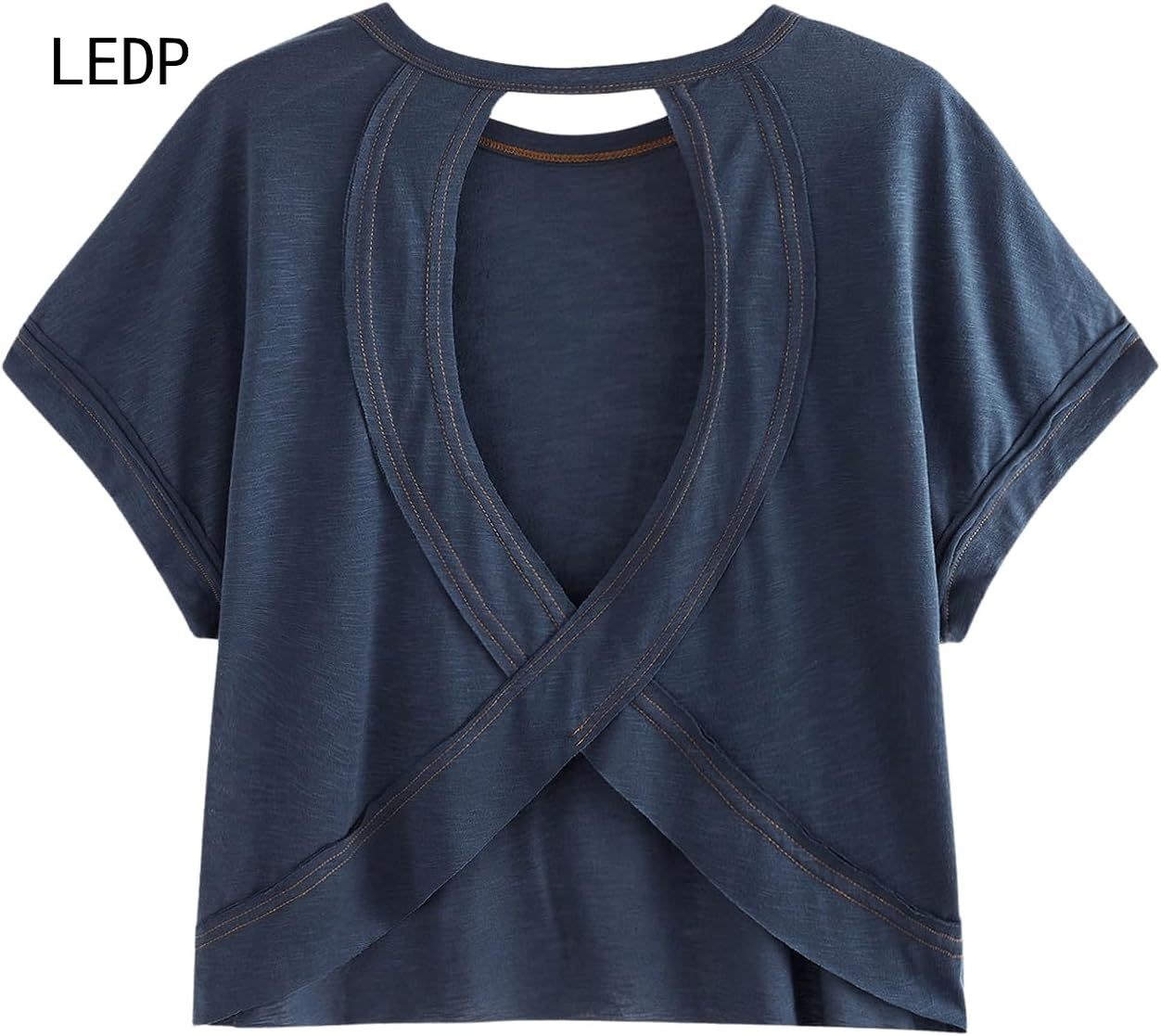 126945 Quantum forest projection large size women&#039;s T-shirt AR virtual tree ring technology commuting slim digital tree planter