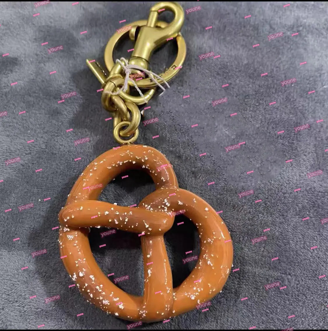 Pretzel mushroom Charm Women Letter Co ch Designer Keychain Cherry Keychain Bag Charm Decoration Accessory Co ch topiaKey Rings Cherry Resin Lanyard