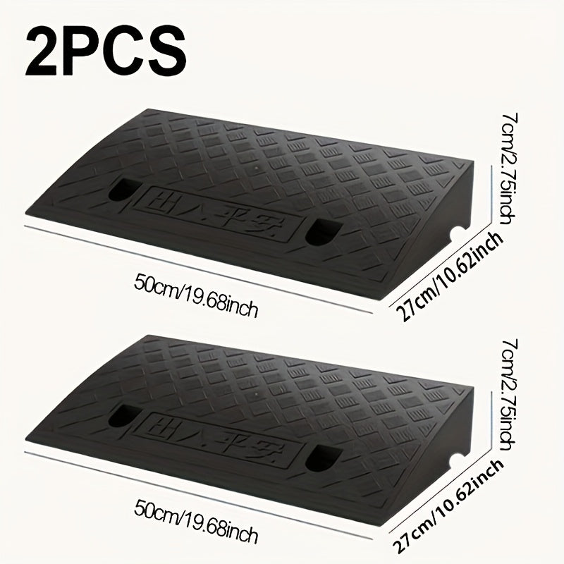 TEMU Two-piece Sidewalk Ramps - Portable Ramps For , Cars, Wheelchairs And Pet Mowing - Suitable For Houses And People With Reduced Mobility -