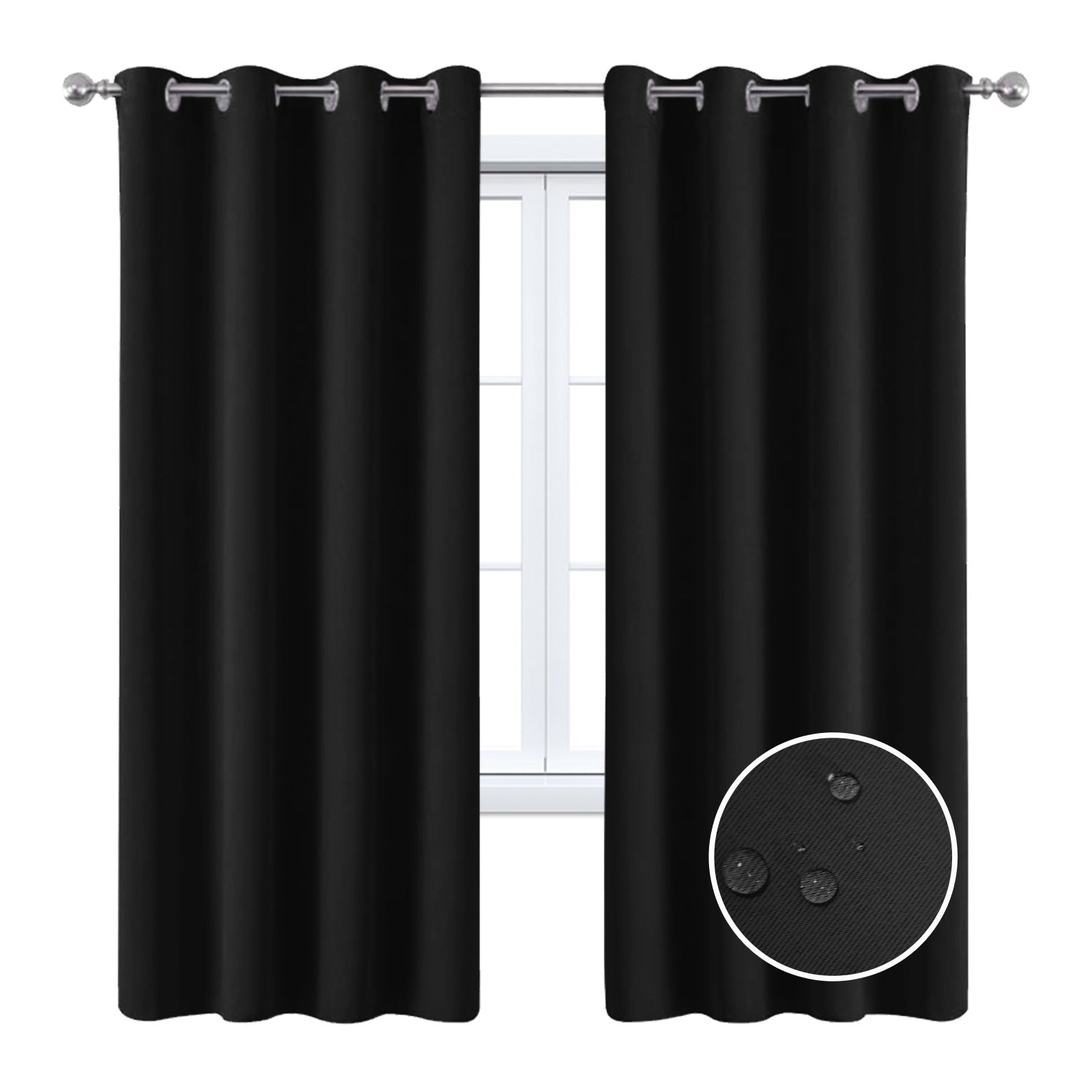 YL-36805 factory wholesale cross-border full blackout cloth solid color balcony sun protection heat insulation outdoor waterproof curtain