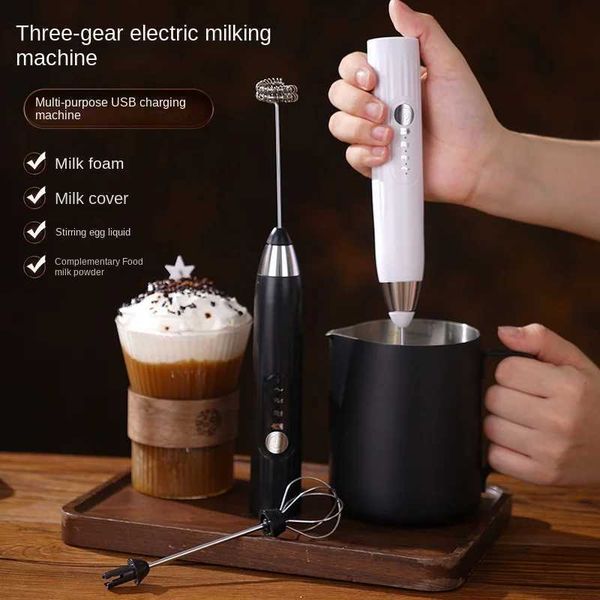 Baking Milk Blender Electric Blender Household Small Tool USB Charging 2-in-1 Electric Egg Blender Mini Blender Cake Blender Freezing Stick