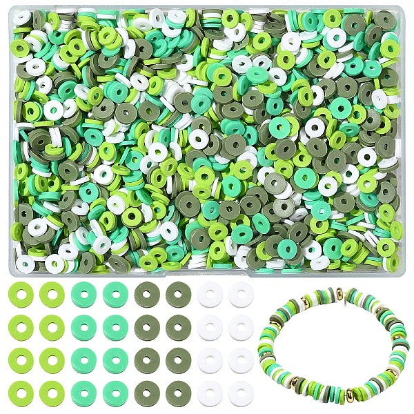 1880Pcs 4 Colors Handmade Polymer Clay Beads