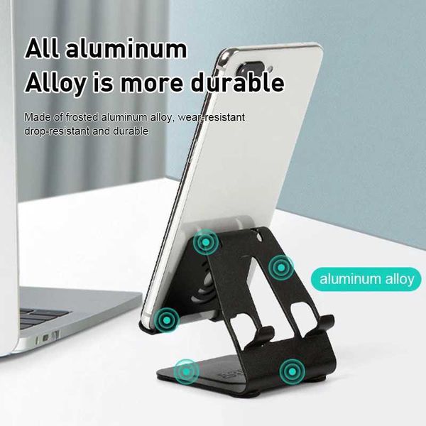Metal Desktop Tablet Holder Mini Anti-skid Double Use Anti-collision Aluminium Alloy For 4-6 Inch Mobile Phones 7-12 Inch LaptopM240725