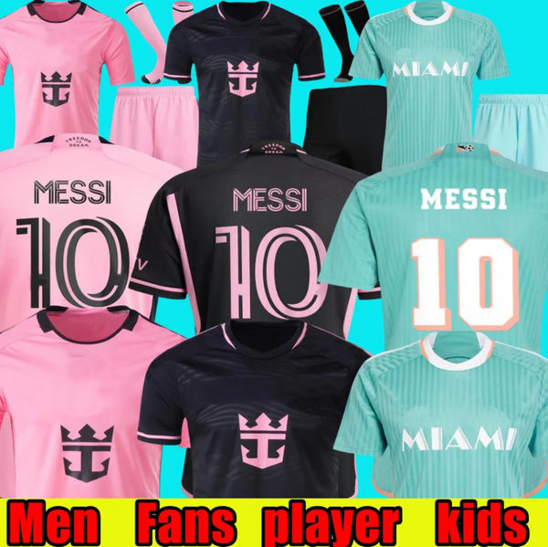24-25 Jerseys MESSIS Fans Men Kids Inter Miamis FC Player Home Away Shirts SUAREZ Soccer Jerseys SERGIO JORDI ALBA MOTA Football Kits