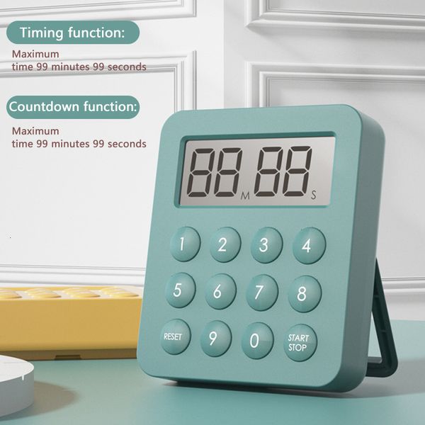 Kitchen Timers Digital Kitchen Timer Loud Alarm Magnetic Backing Stand Self-disciplined Children&#039;s Alarm Clock for Kitchen Cooking Tool