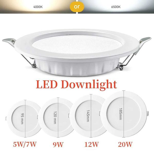 LED recessed pendant light 5W 7W 9W 12W AC220V cold white LED spotlight used for living room hallway bathroom kitchen CL240830