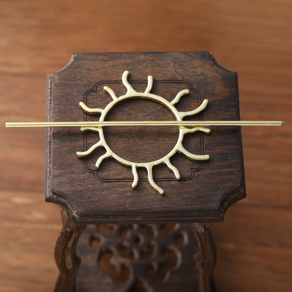 TEMU Boho Chic Hairpin – Stylish Golden Hollow Women’s Accessory For Parties, Holidays, And Casual Attire, Everyday Hairpiece | Boho Chic Accessory |