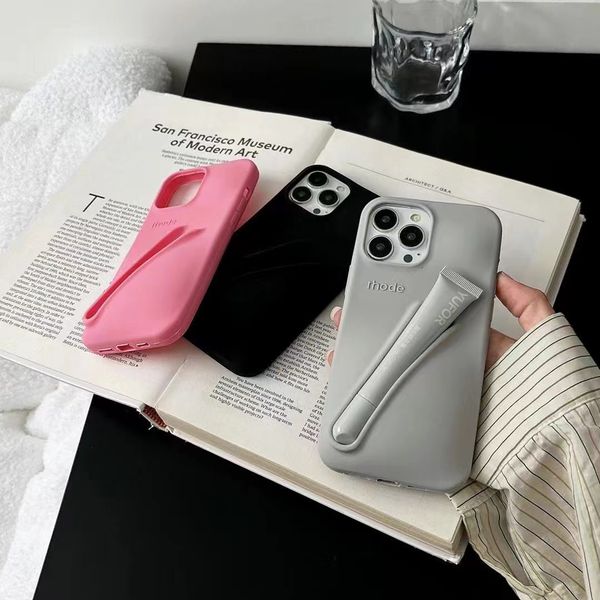 Rhode Luxury designer storage silicone anti drop phone case suitable for iPhone 15 Pro Max 14 13 12 11 Fashion classic storage Luxury phone