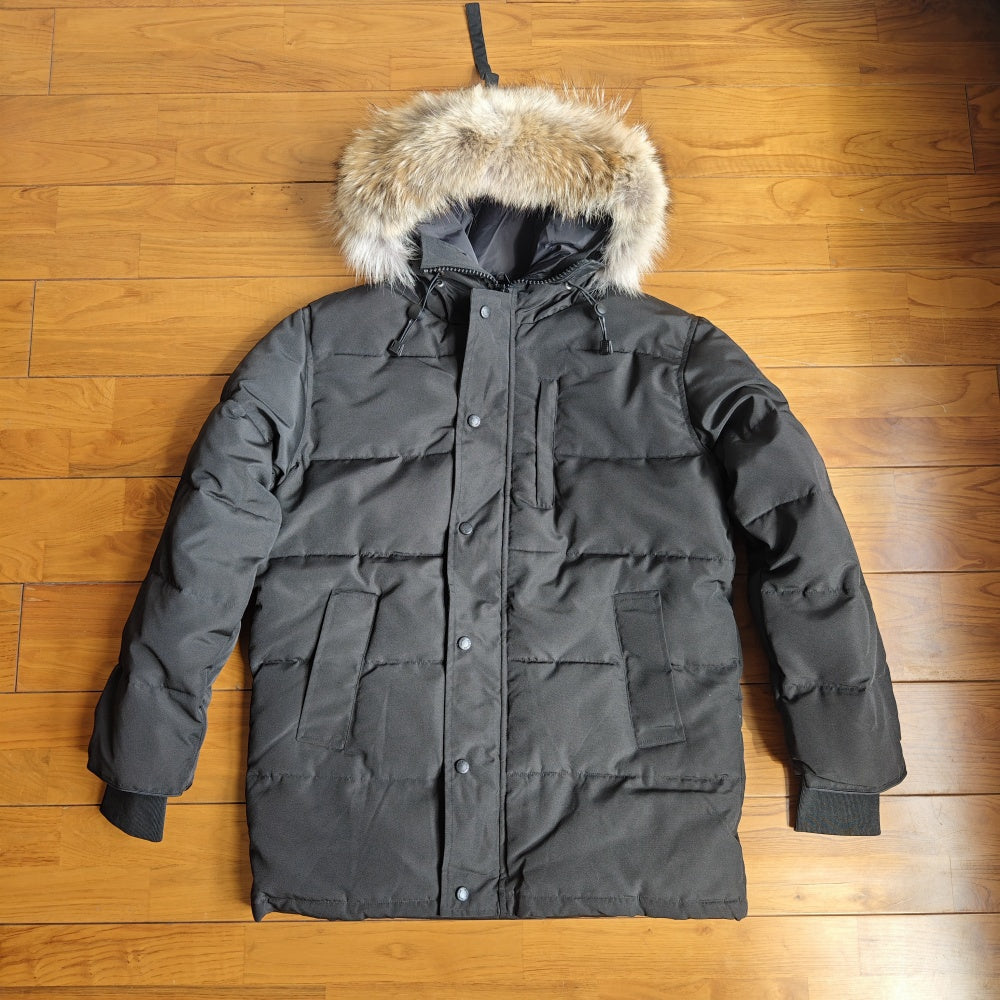 Black Red Badge Winter Down Parkas Men Jacket Homme Manteau Parka Outerwear Big Fur Hooded Fourrure darren Jackets Coat Hiver Doudoune Puffer