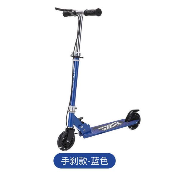 Kick Scooters Selling handbrake style two wheeled student scooter aluminum alloy foldable scooter Y240719AF76
