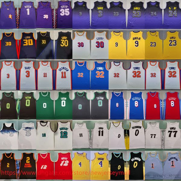 Custom XS-6XL 2024-25 New City Basketball Wembanyama Jersey Doncic Edwards Durant Brunson Irving Morant James Curry Tatum Booker Davis Towns