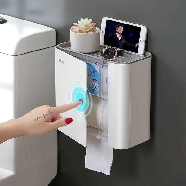 Toilet Paper Shelf Wall-mounted Tissue Box WC Paper Holders Paper Towel Holders for Bathroom Accessories Free Punching M240824