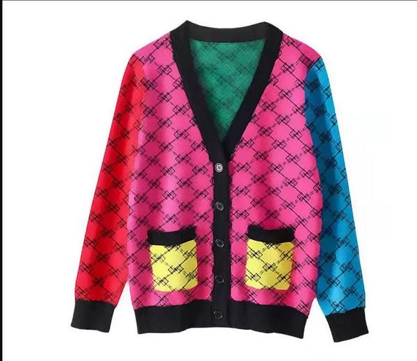 2022L Women&#039;s loose sweaters Simply V Neck Soft Touch Casual Purple Knitting Sweater Female Chic Basic Long Sleeve Pullovers Brand Tops