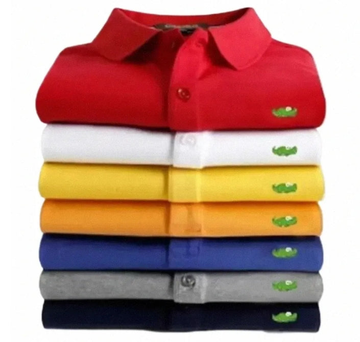 High Quality Brand new Mens Top Crocodile Embroidery Polo Shirt Short-Sleeve Solid Polo shirt Men Polo Homme Slim Men Clothing Camisas Shirt S-6XL
