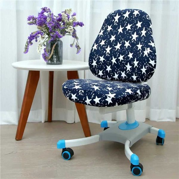 Adjustable childrens lift chair cushion backrest cover for study chairs - Student soft writing chair cover - Elastic CPU Y250114
