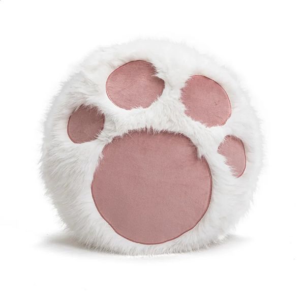 Winter Plush Cute Cat Paws Soft Throw Pillow 18 inch Sofa Cushion Fluffy Cozy Home Bed Decorative 241210