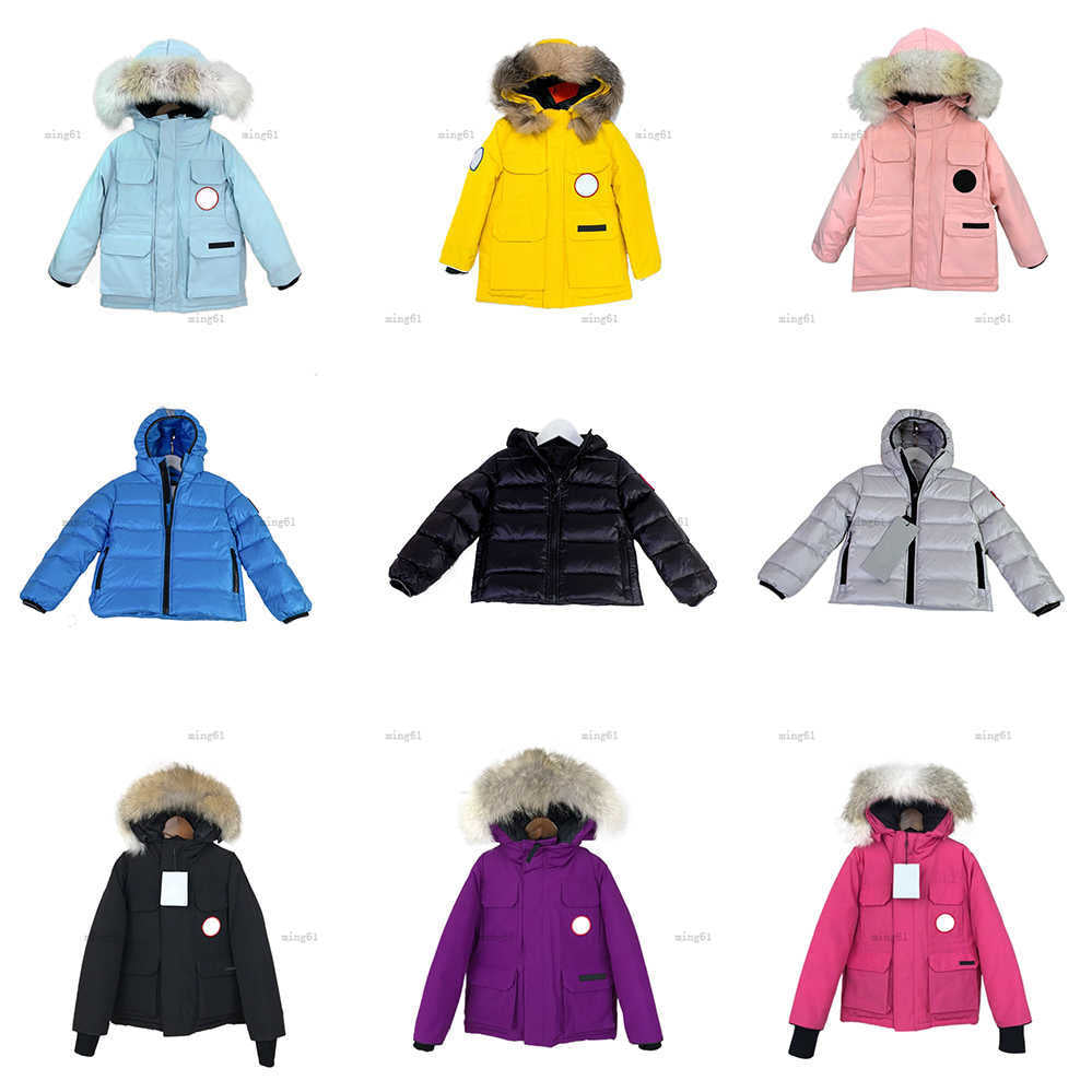 brand baby down jacket Fashionable warmth child Winter clothing Fashion baseball uniform Warm fur collar winter warm down jacket
