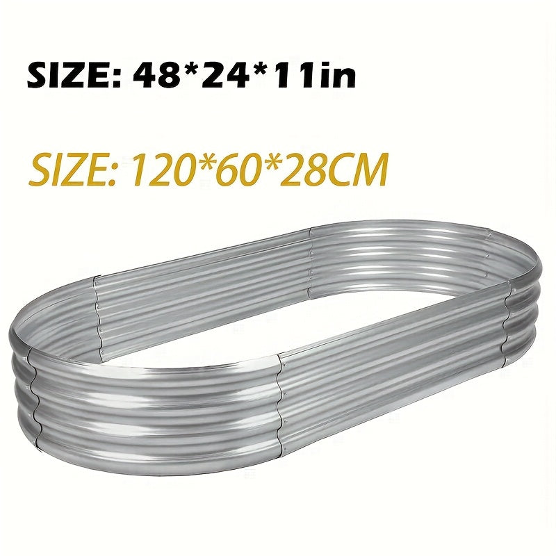 TEMU Metal Raised Garden Bed Kits - For Vegetables & Flowers, Ground Planter Box, Durable & Easy-to-use