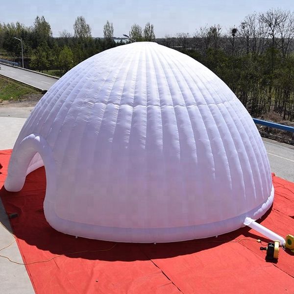 10mD (33ft) With blower wholesale Hot selling large inflatable dome tent, led white party events igloo ,yurt tents for sale