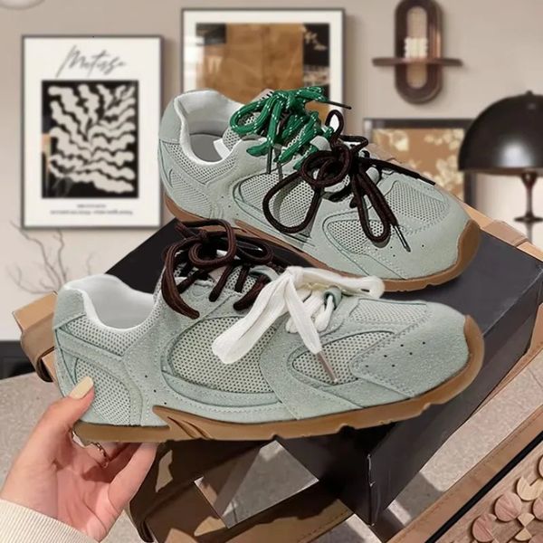 Mesh y Sneaker Trends 2024 Summer Autumn Platform Vulcanize Shoes Woman Thick Bottom Hidden Heels Jogging 241111