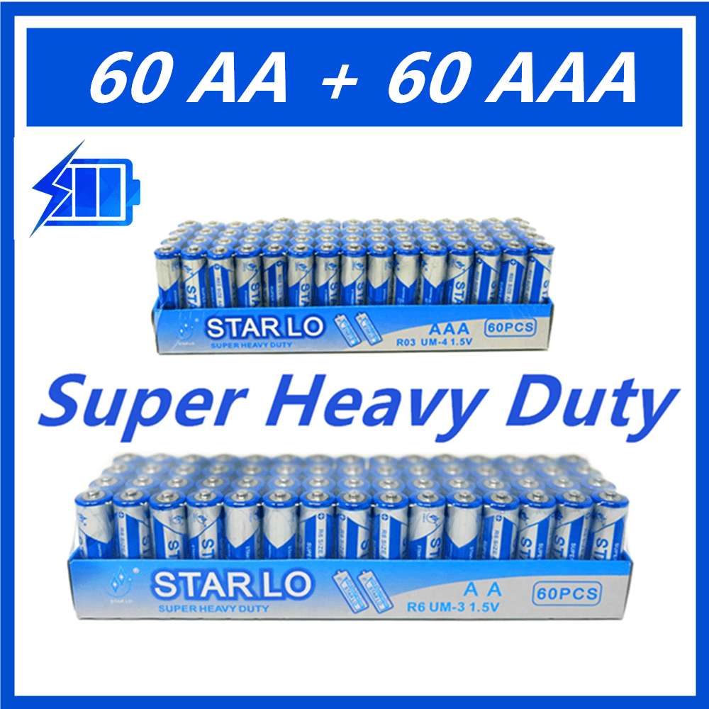 TEMU Total 120 Aaa+aa Duty Batteries Long-lasting Batteries, , For Home, Household Device, Work