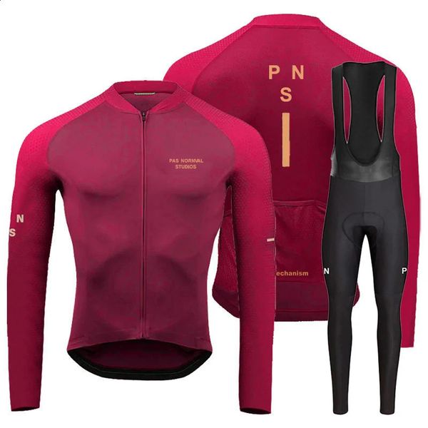 Pns Team 2024 Long Sleeve Cycling Jerseys Set Spring MTB Bicycle Clothes Ropa Maillot Ciclismo Racing Bike Wear Clothing 240910