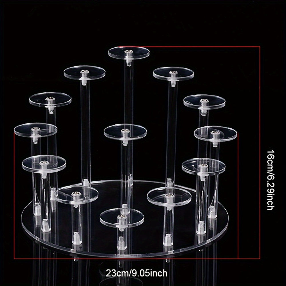 TEMU 13-tier Large Display Rack, Transparent Position Display Rack Tray, Acrylic Storage Display Rack For Dolls, Collectibles, Action Figure