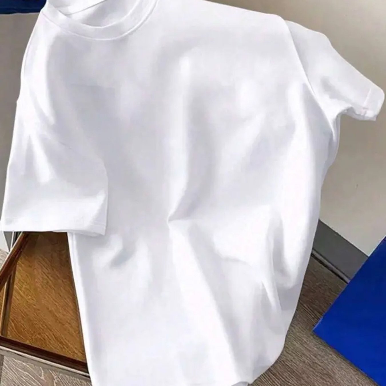 TEMU Solid Color T-shirt, , Casual And Fashionable Round Neck Short Sleeve, , Suitable For Outdoor Street, Home And Travel, Comfortable Fabric, Men's