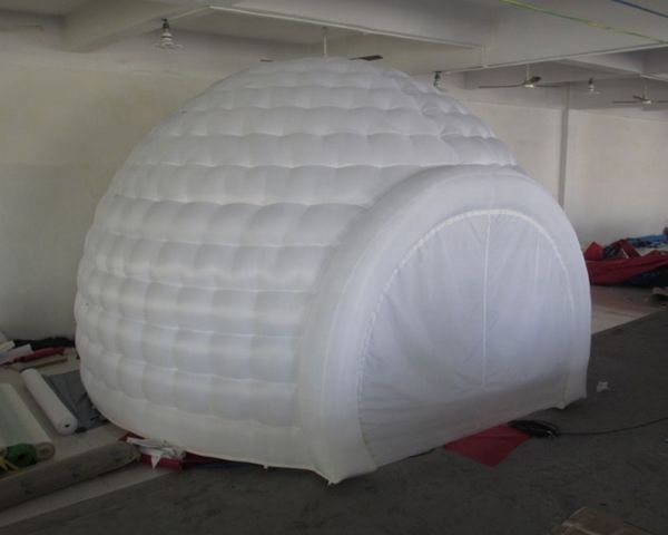 wholesale Personalized 6m-10m dia Large LED lighted Inflatable dome Tent blow up White Igloo Tents for outdoor parties or events