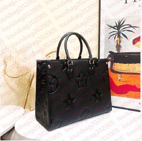 Designer Bag On the go Embossed Flower Large Capacity GM MM Tote Bag Fashion Women Shoulder Bags Handbag Lady Crossbody Female backpack Purs