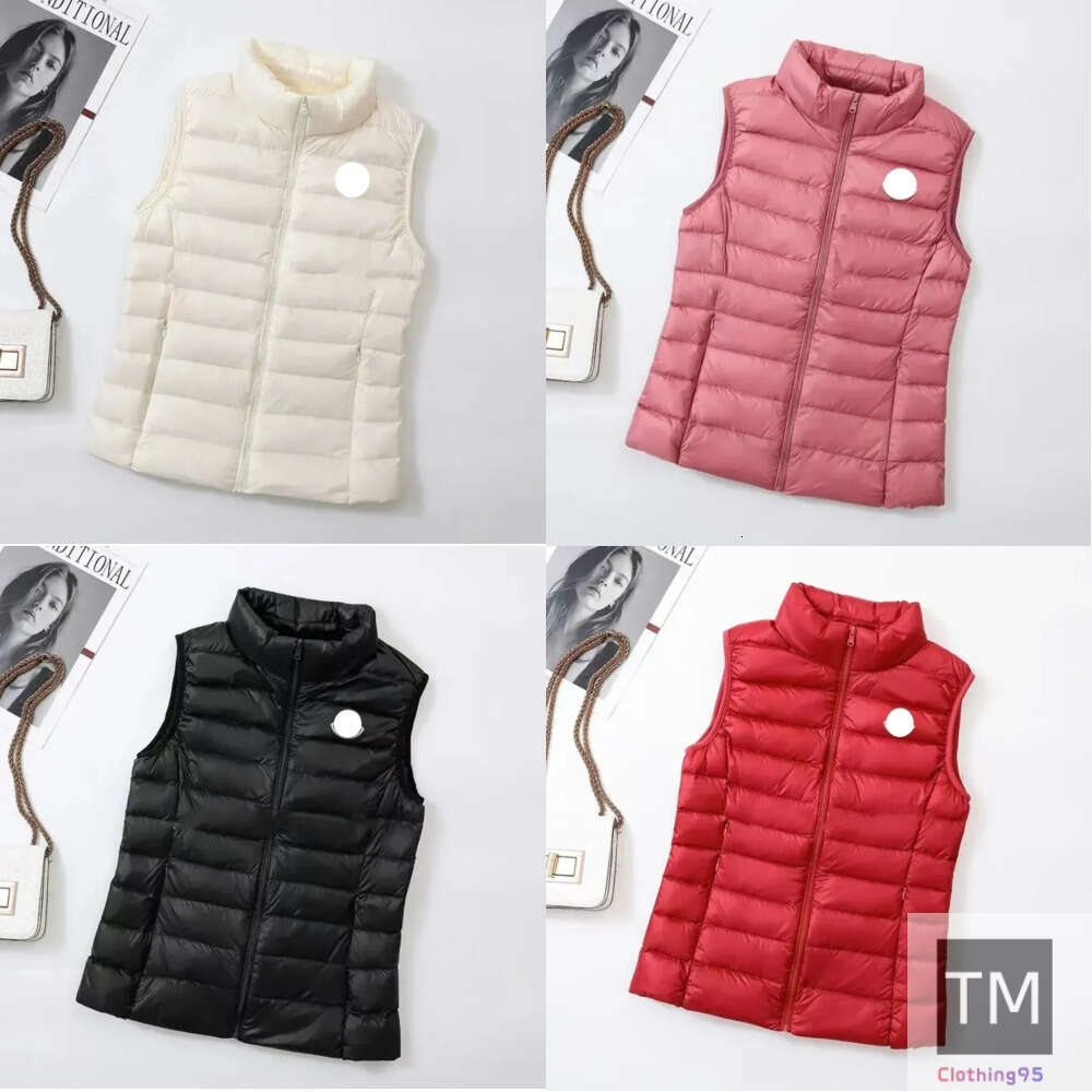 womens down jackets French designer brand sleeveless lady vest embroidery badge Outerwear Coats size S-M-L-XL