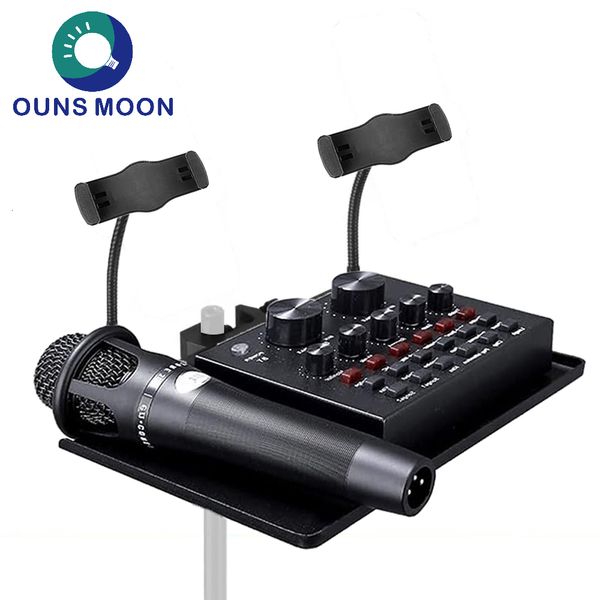 Flash Brackets Microphone Stand Tray Adjustable Mic Clamp Music Accessories for Sheet Live Streaming DJ Recording 230816