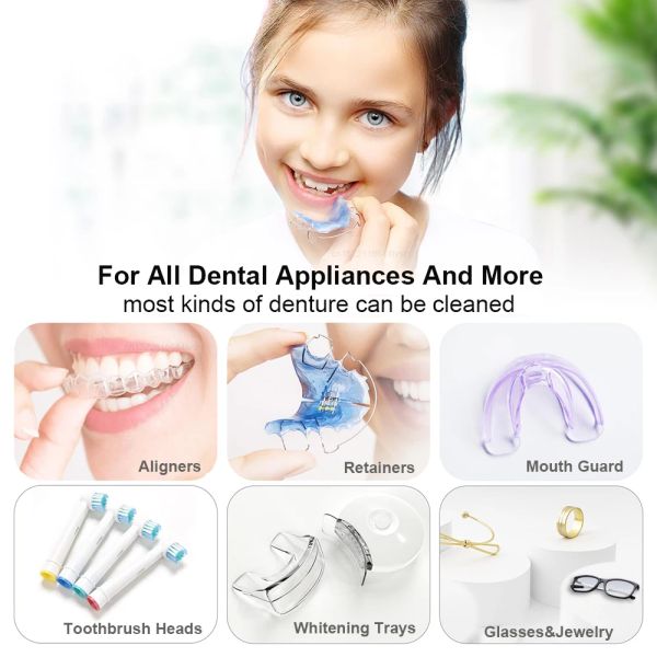 Ultrasonic Cleaner Ultrasound Glasses Jewelry Cleanser High Frequency Ultrasound Washing Machine For Glasses Jewelry Denture