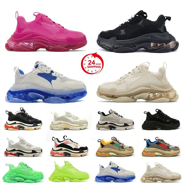 2025 top quality designer casual shoes triple s luxury brand for women mens platform triples loafers sneakers