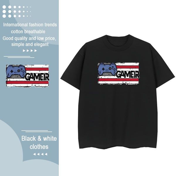 Loose fit Woman Tshirt 230g 100% Cotton play games Street Casual T-Shirts for Women Breathable Crew Neck Oversized L-4XL Wear