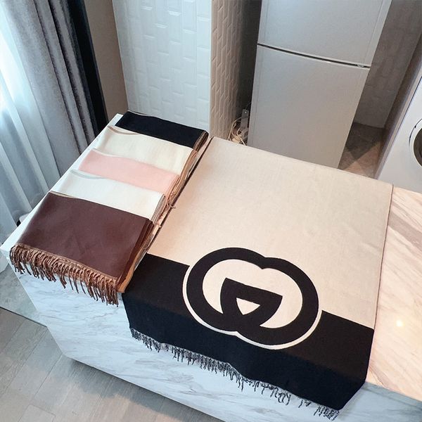 Elegant Scarf Designer Women&#039;s Scarves Winter Warm Shawl Fashion Patchwork Color 6 Options