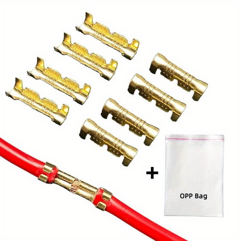 TEMU 100pcs U-shaped Wire Connector Terminals+1pc Opp Bag - Crimping Electrical Blocks & Spade Connectors!
