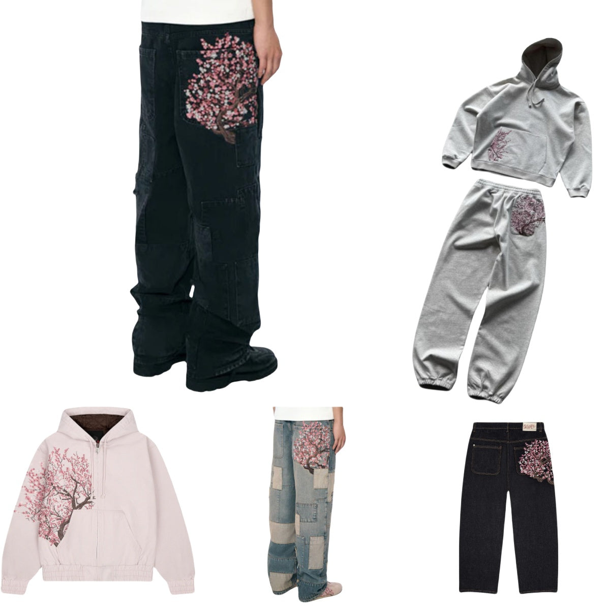 Men&#039;s Tracksuits Designer Derschutze retro Plum Blossom Embroidery straight leg pants for men and women Versatile personalized street fashion j