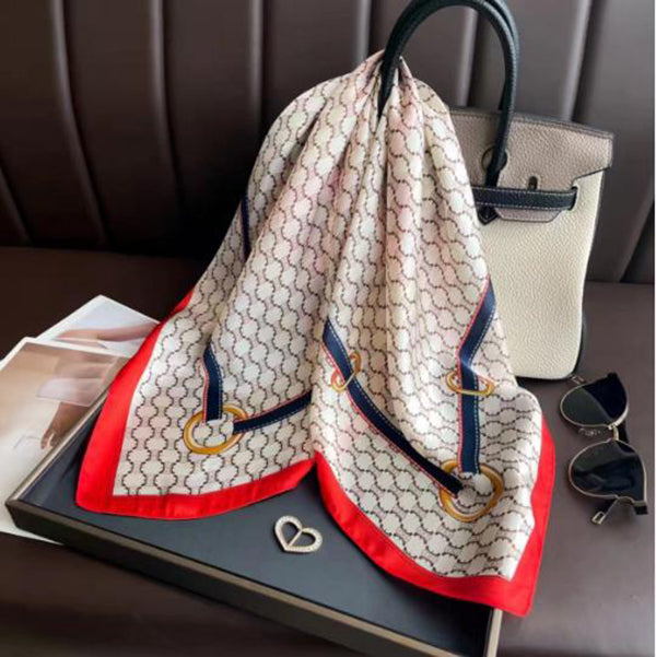 Simple Designer Letters Print ral Silk Scarf Headband for Women Fashion Long Handle Bag Scarves P Shoulder Tote Lage Ribbon Head Wraps