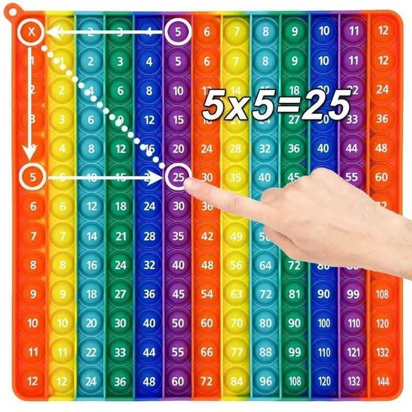 12x12 Multiplication Push Bubble Fidget Toys Kids Learning Educational Toys Multiplication Math Pop Toys Y240810