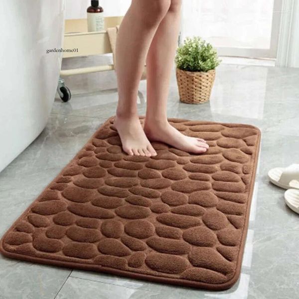 1Pc Bath Mats Absorbent Bathroom Rug Quick Dry Mat Washroom Non-Slip Foot Thicken Soft Memory Foam Doormats Home Decor 0717