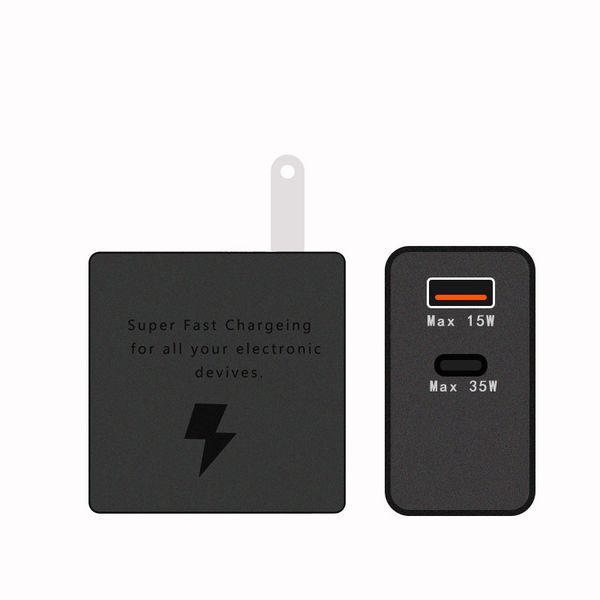 35W PD Charger TA 220 A+C dual port compatible Super Fast Charging PD35W Type C EU US Plug Adapter Chargers for Samsung Galaxy S21 S22 S23 S