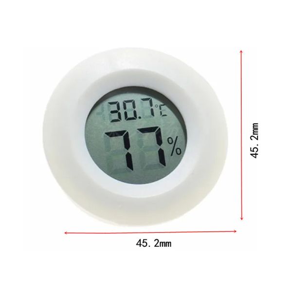 Thermometer Fridge Hygrometer Portable Digital Temperature Instruments Acrylic Round Hygrometers Humidity Monitor Meter Detector